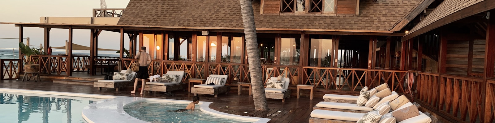 Luxury hotel pool